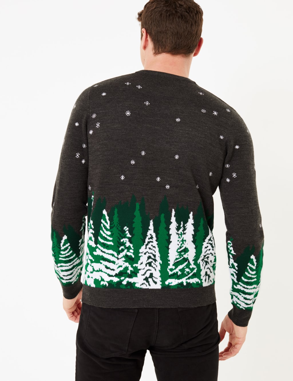 Christmas Forest & Sleigh Design Crew Neck Jumper 4 of 4