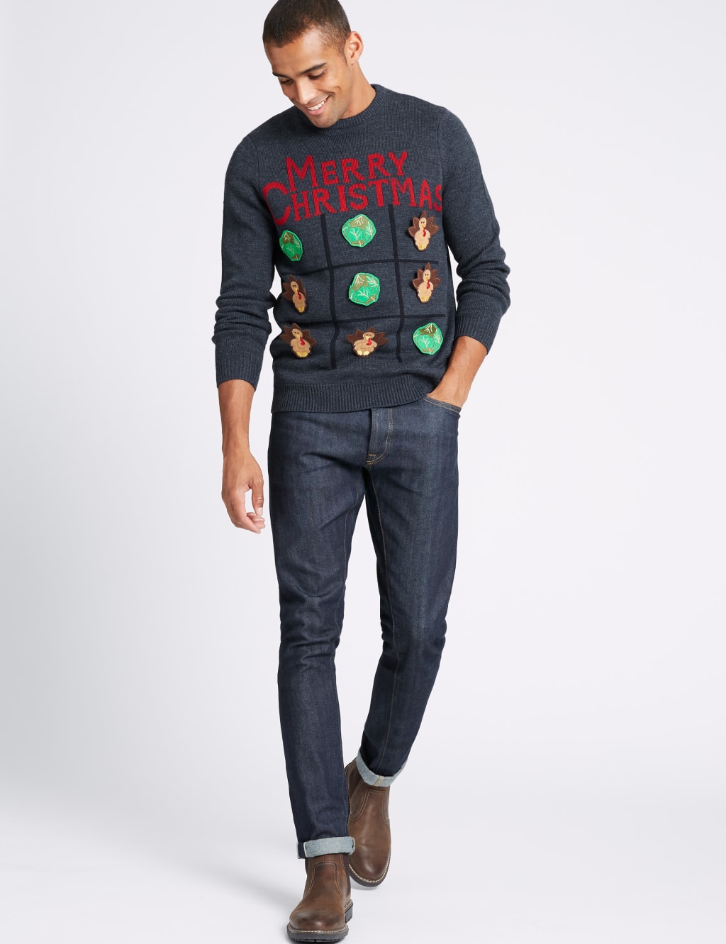 Christmas Jumper with Interactive Game M S Collection M S