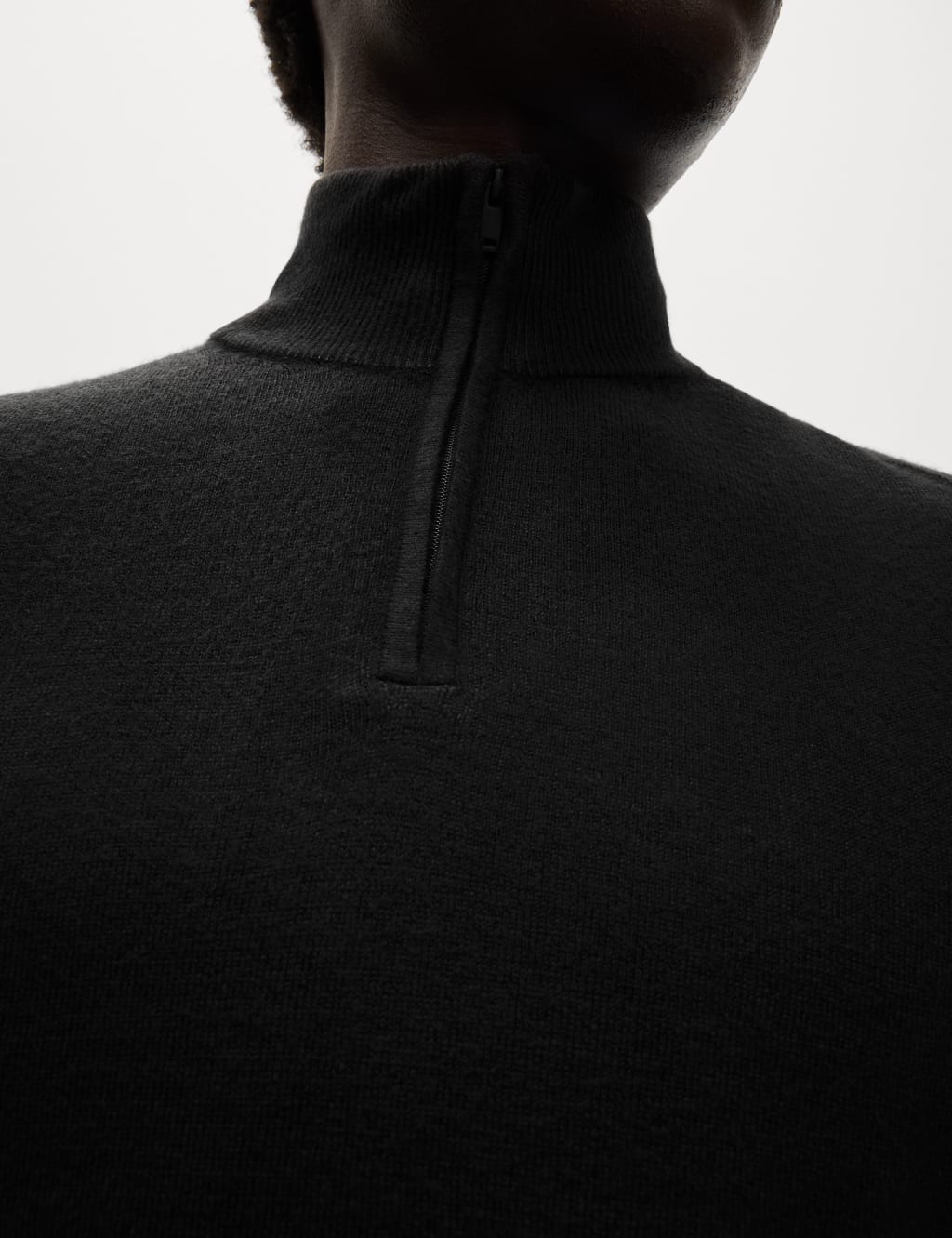Cashmilon High Neck Half Zip Jumper M S Collection M S