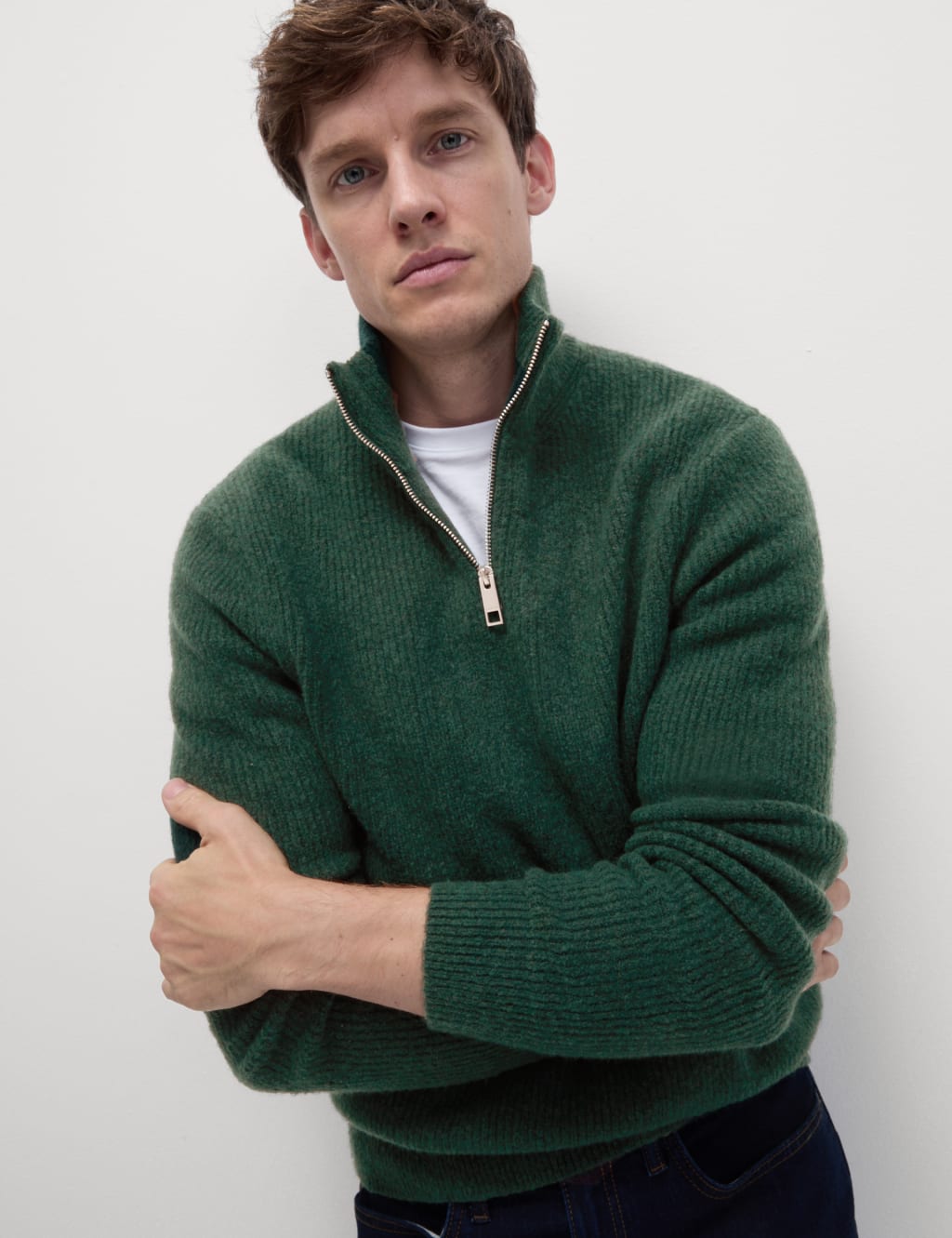 M&s half zip jumper clearance