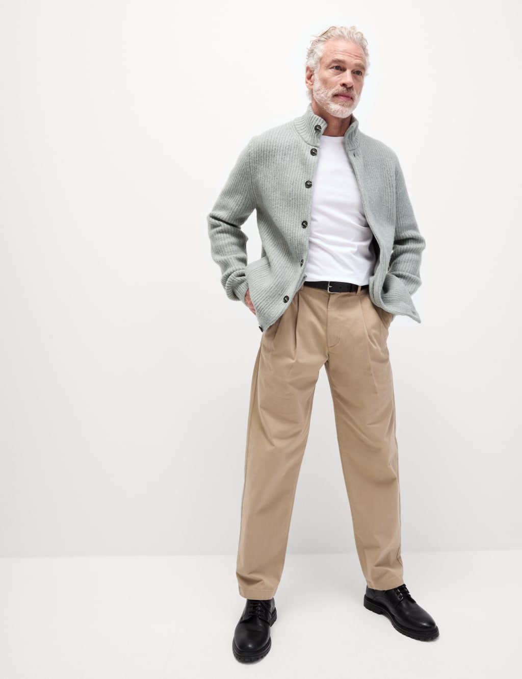 Supersoft Knitted Jacket with Wool M S Collection M S
