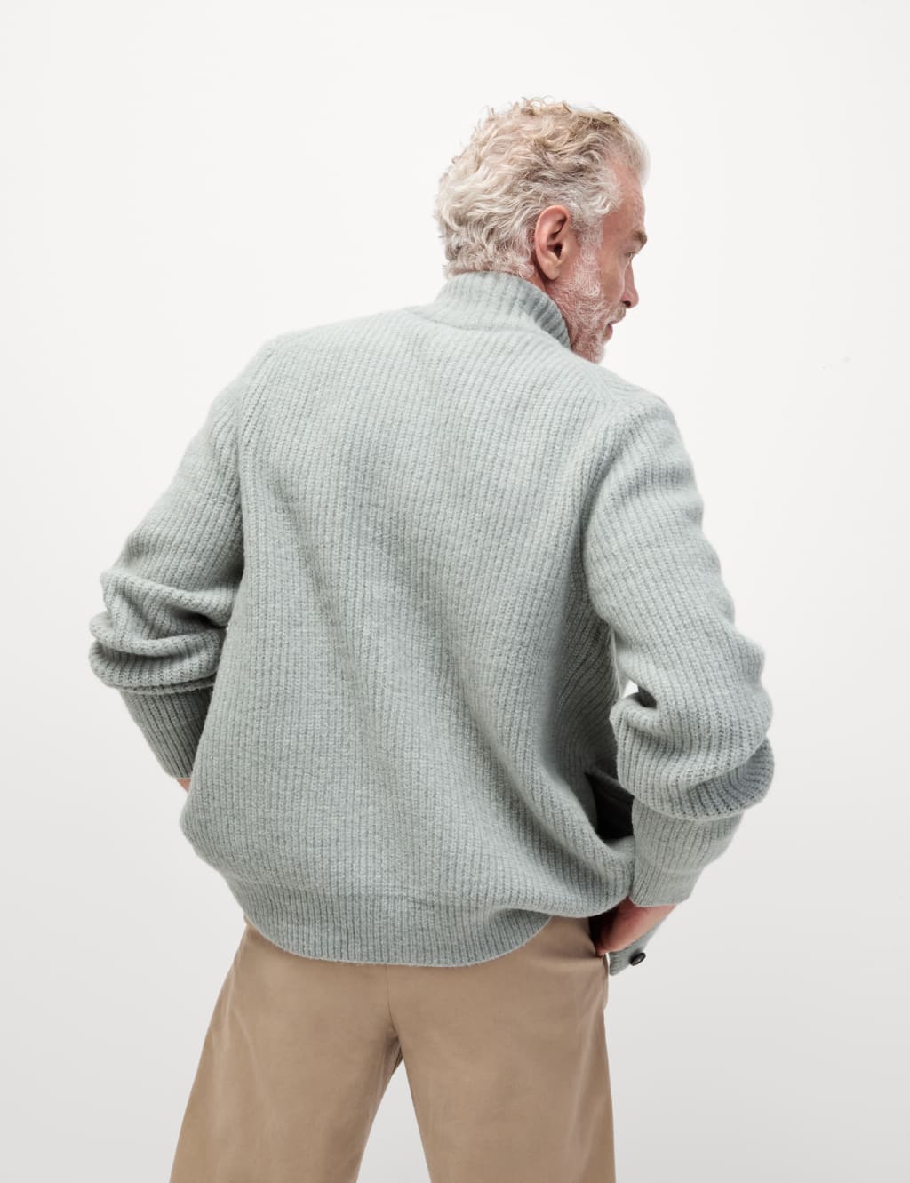 Supersoft Knitted Jacket with Wool M S Collection M S