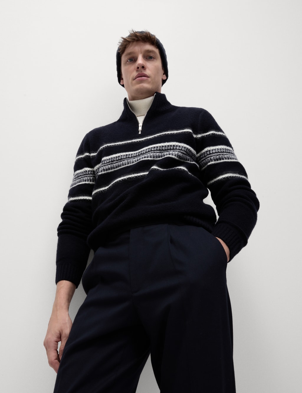 M and s striped jumper cheap