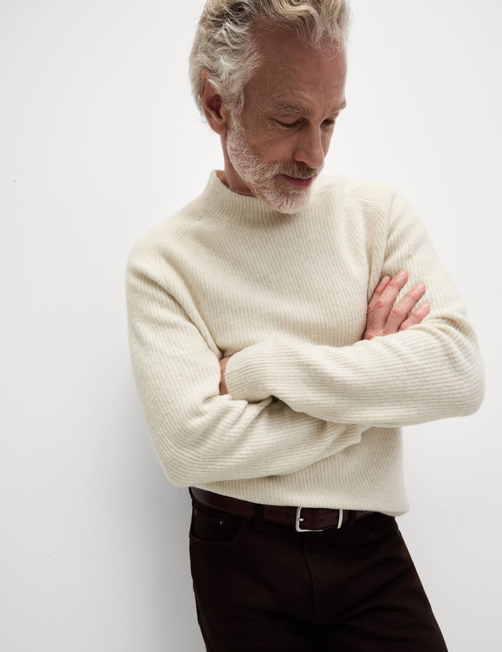 Supersoft High Neck Jumper with Wool M S Collection M S