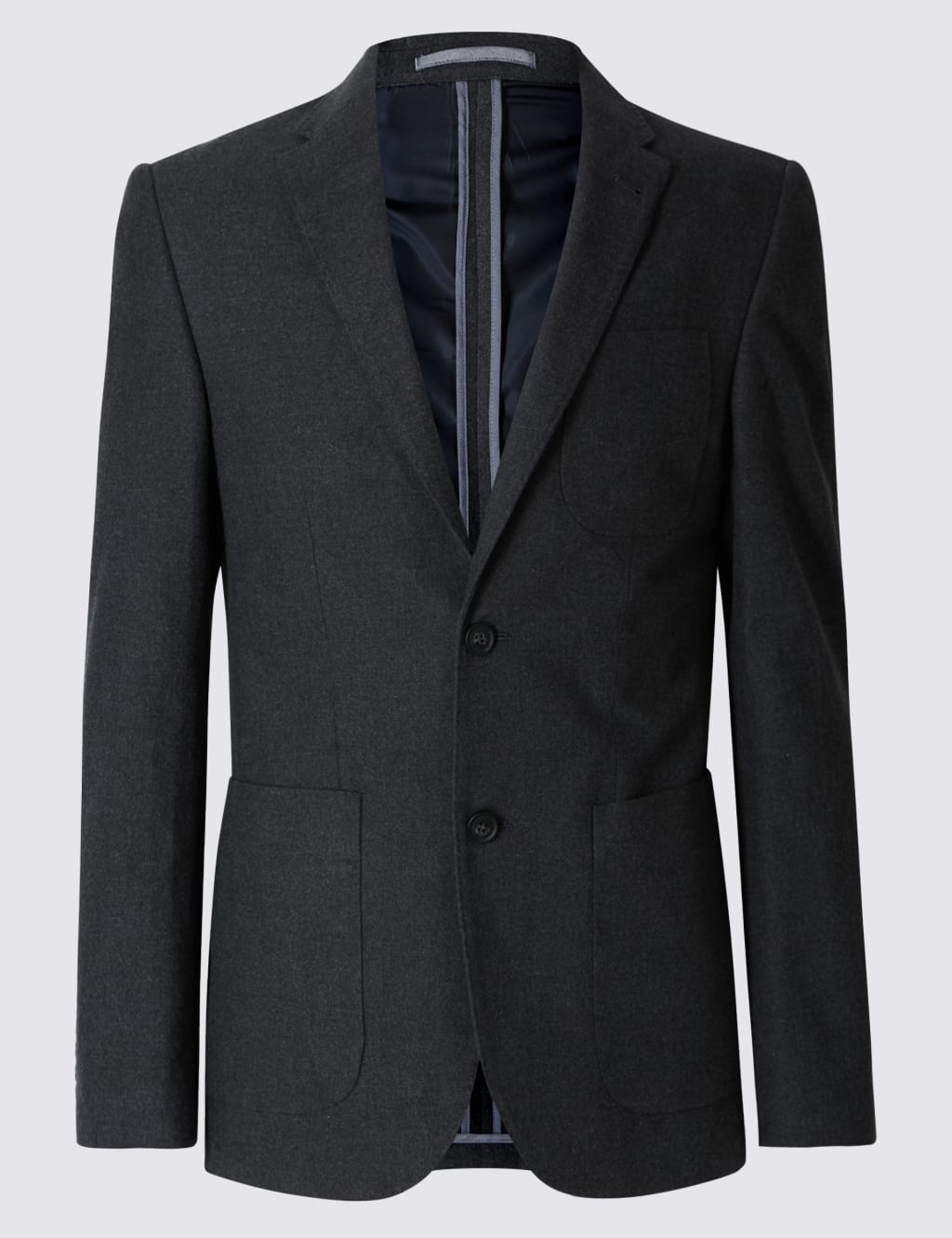 Pure Cotton Tailored Fit 2 Button Flannel Jacket 2 of 8