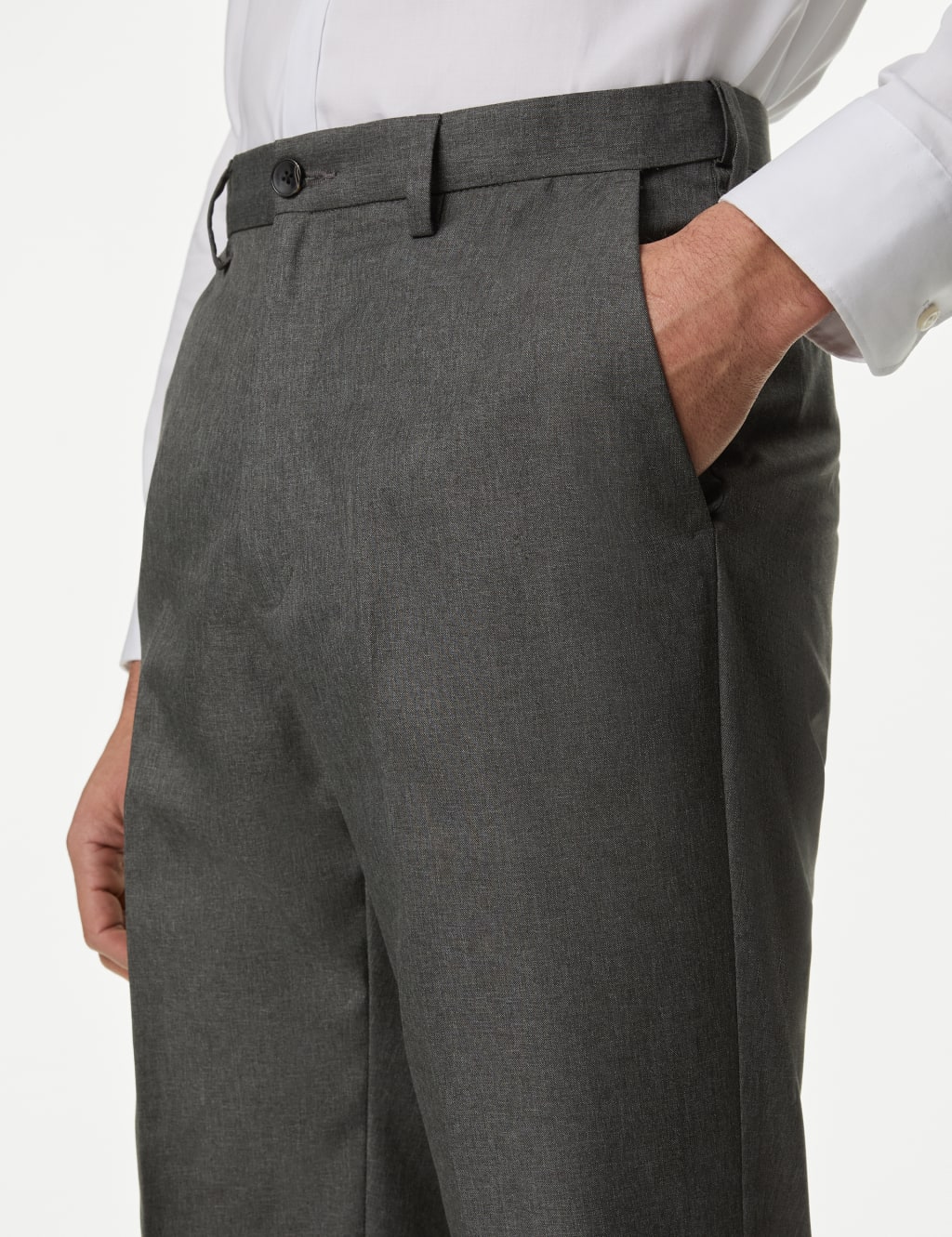 Big & Tall Regular Fit Trousers with Active Waist 6 of 6