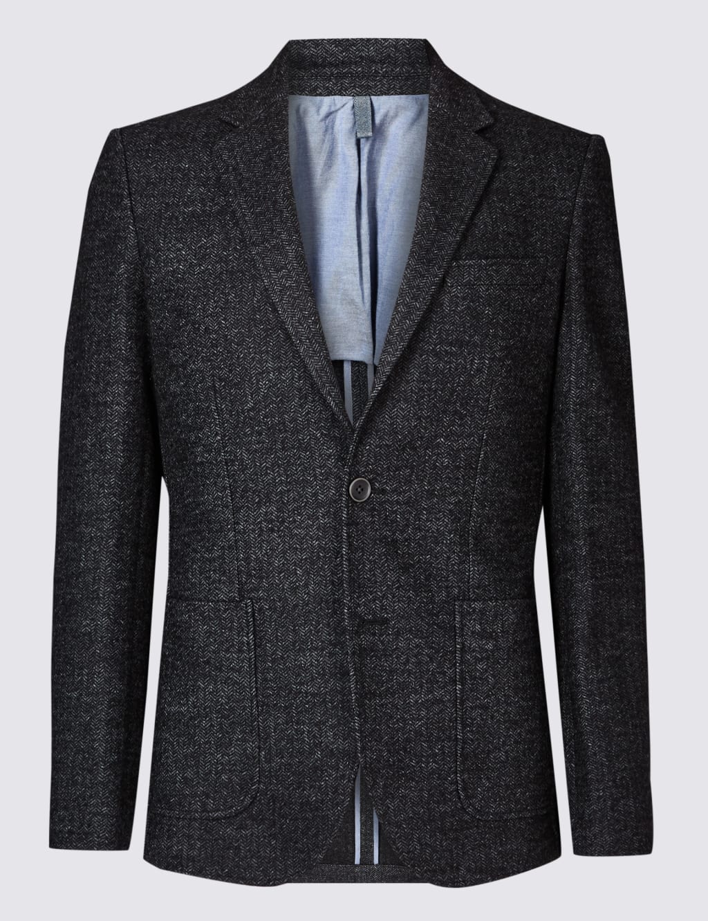 Charcoal Herringbone Tailored Fit Jacket 2 of 7