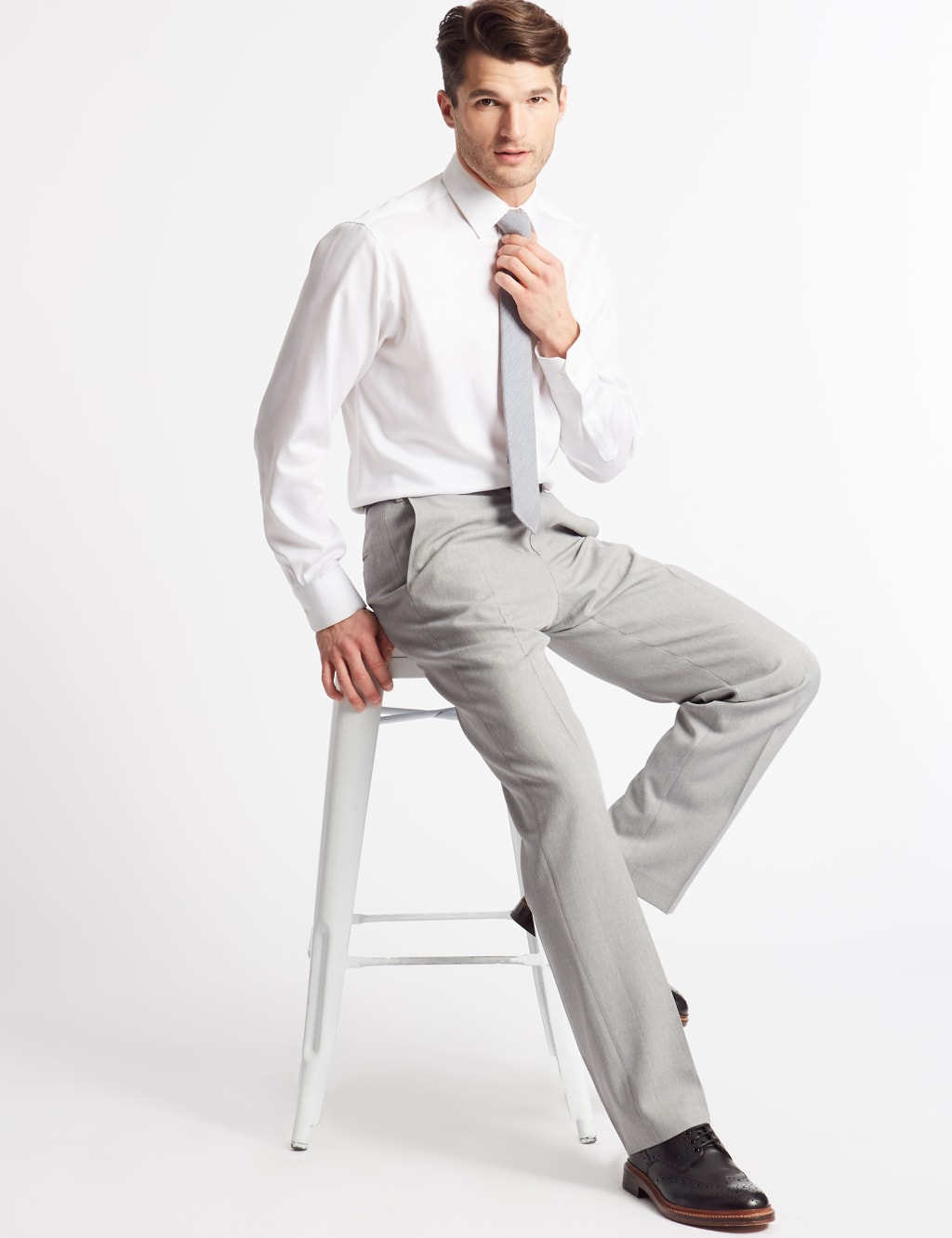 Big & Tall Regular Fit Flat Front Trousers 3 of 5