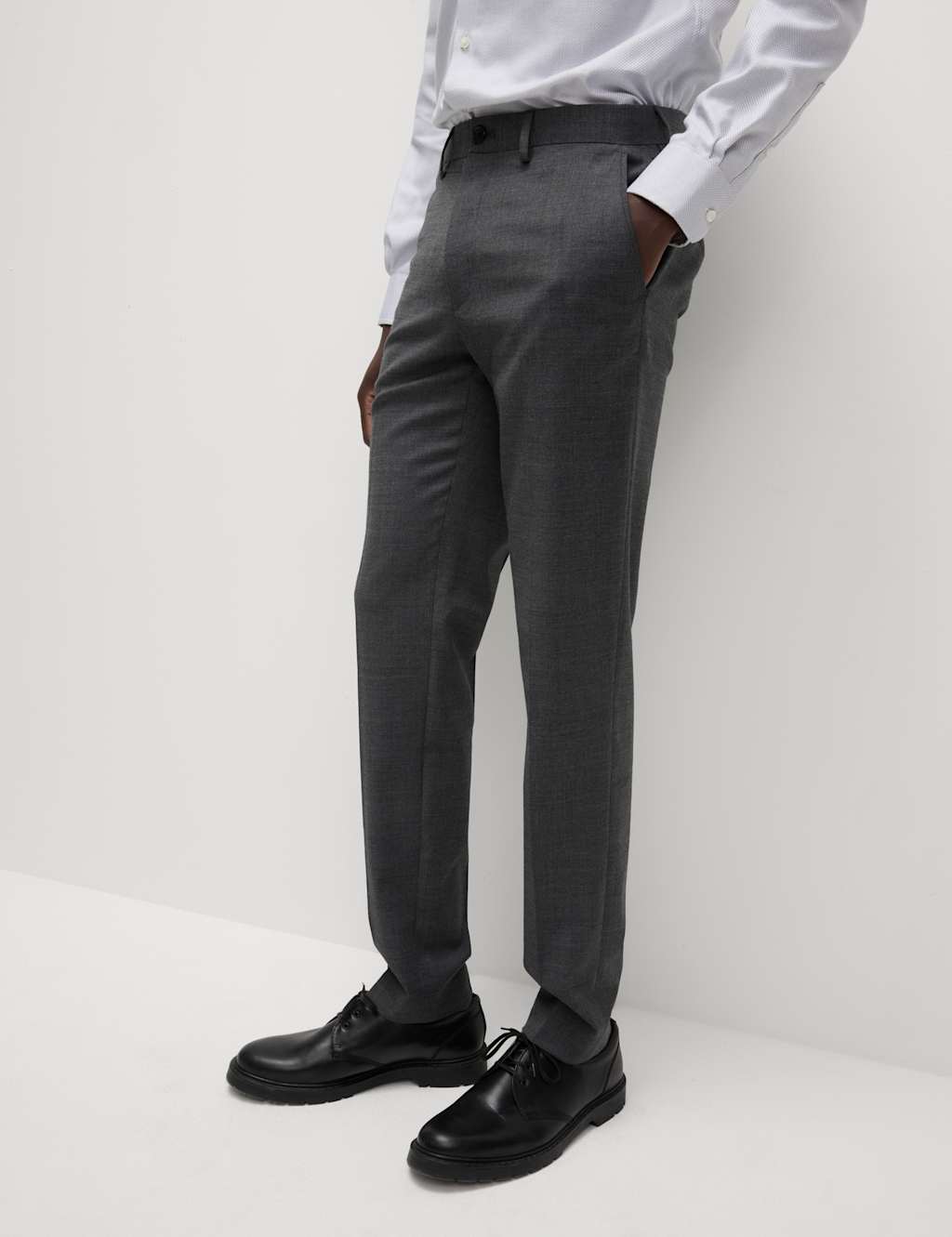Slim Fit Wool Blend Trousers 4 of 5