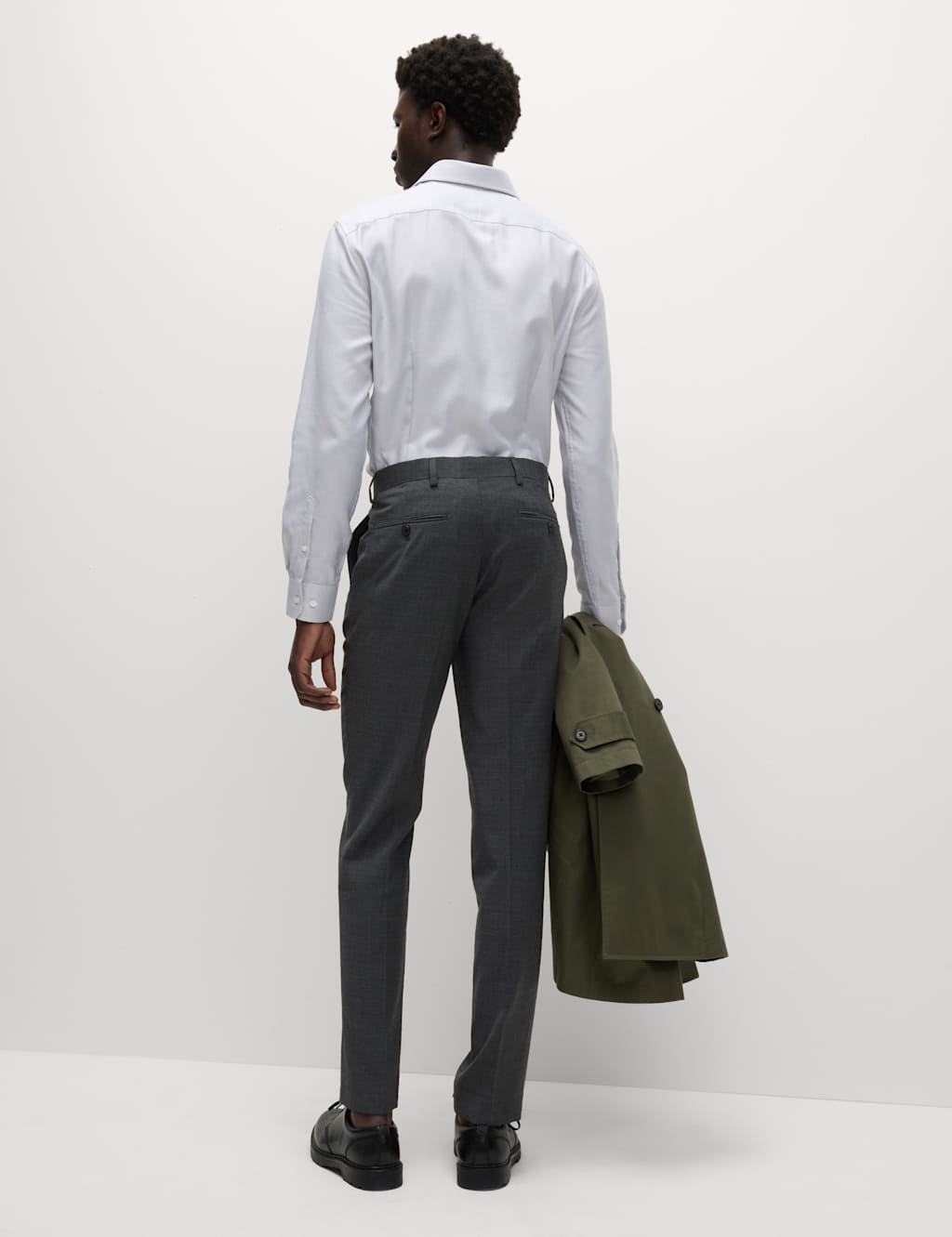 Slim Fit Wool Blend Trousers 5 of 5