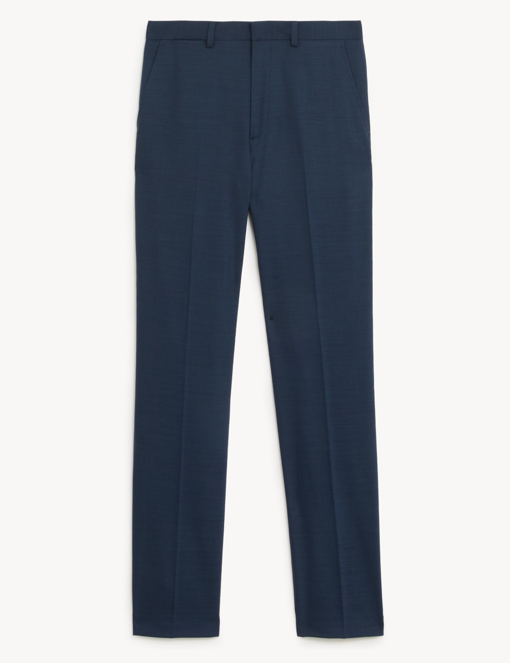 Regular Fit Wool Blend Flat Front Trousers 4 of 4