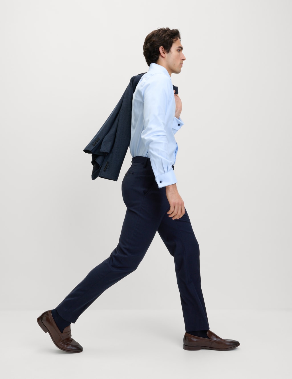 Regular Fit Wool Blend Trousers 4 of 7