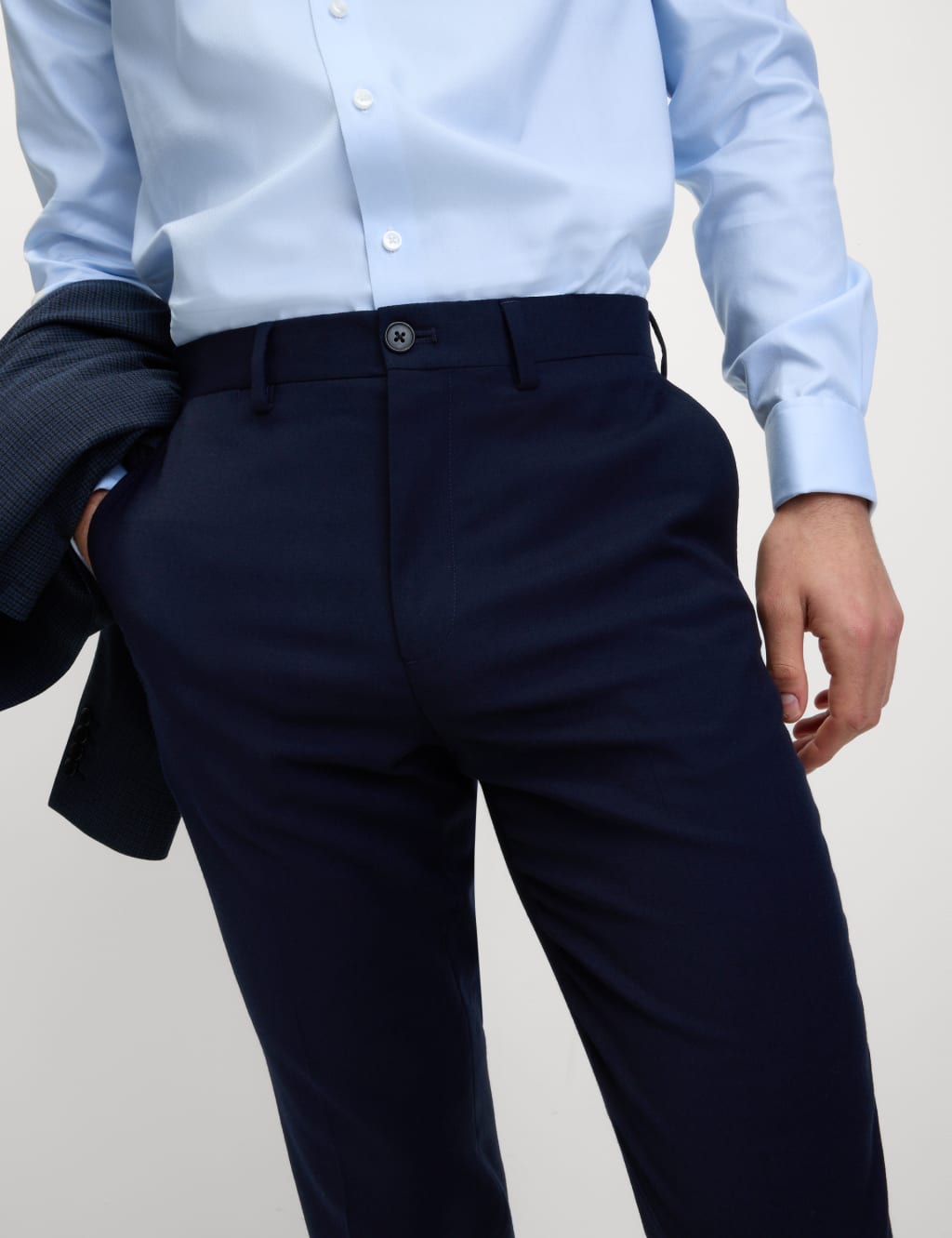 Regular Fit Wool Blend Trousers 5 of 7