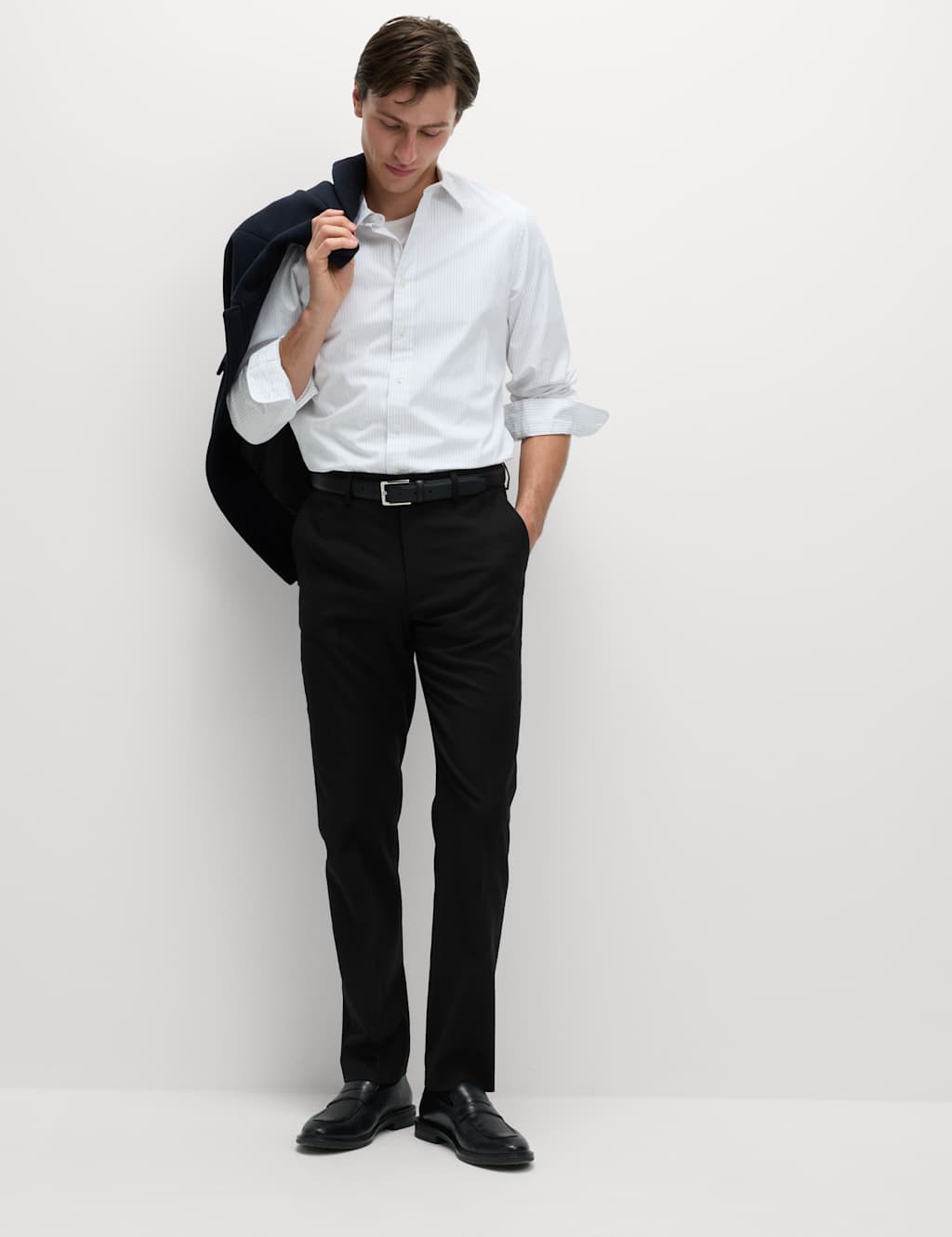 Regular Fit Wool Blend Trousers 6 of 6