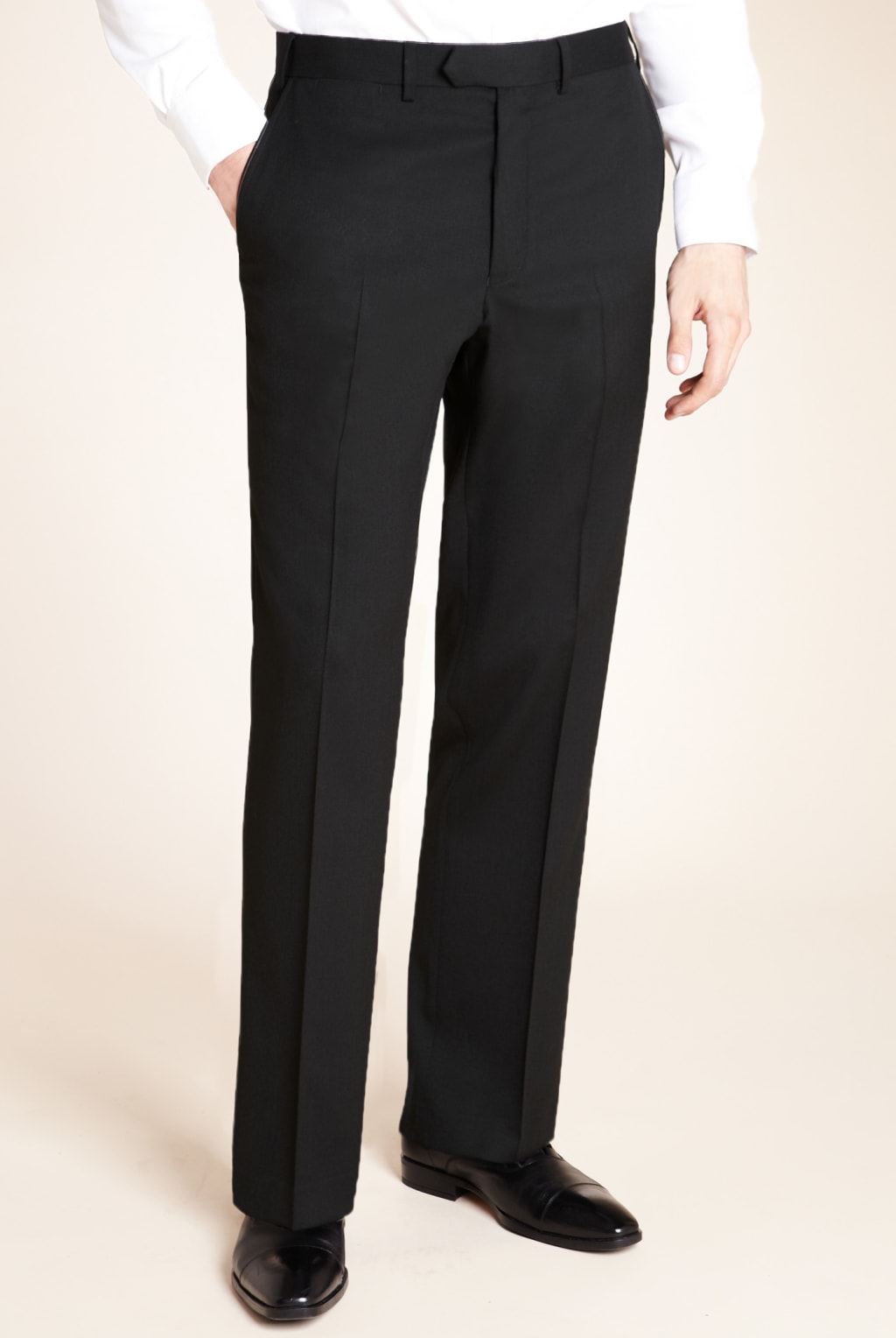 Supercrease™ Flat Front Trousers with Wool 1 of 1