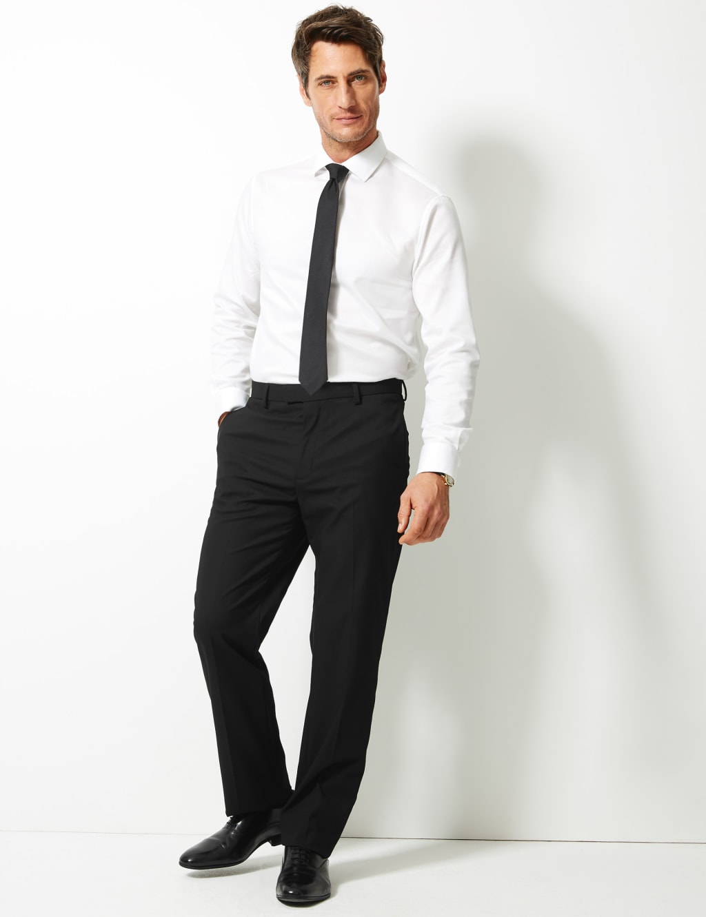 Regular Fit Flat Front Trousers 1 of 2