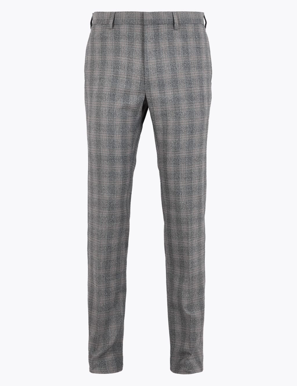 Skinny Fit Checked Stretch Trousers 2 of 6