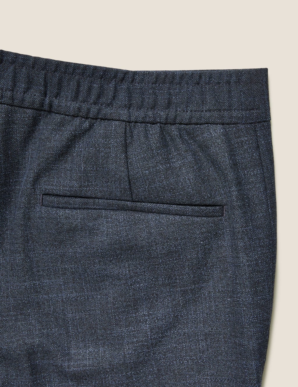 Slim Fit Flat Front Elasticated Trousers 6 of 8