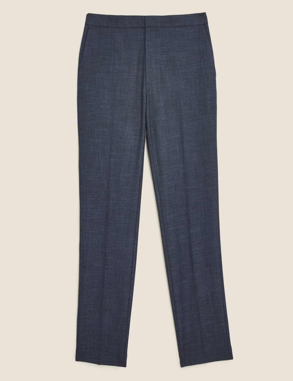 Slim Fit Flat Front Elasticated Trousers 2 of 8