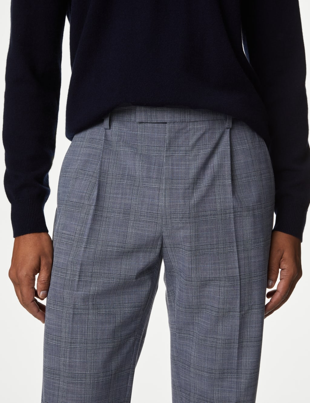 M&s check trousers on sale
