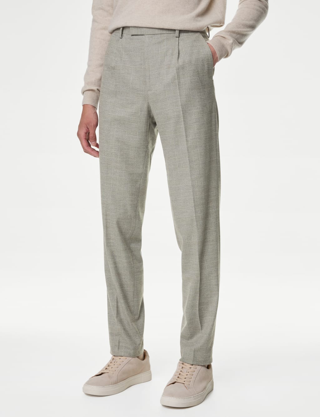 M&s check trousers outlet