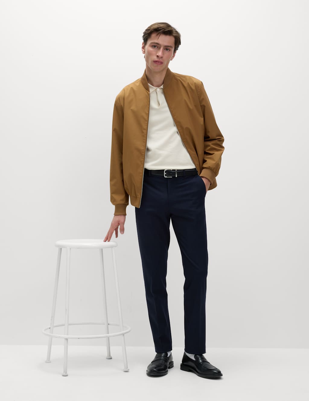 Tailored Fit Flat Front Check Trousers 3 of 5