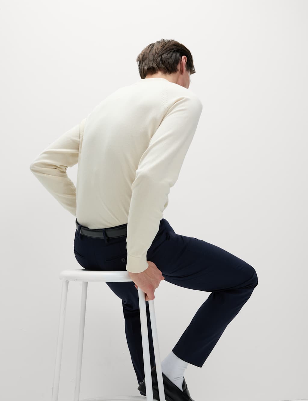 Tailored Fit Flat Front Check Trousers 4 of 5