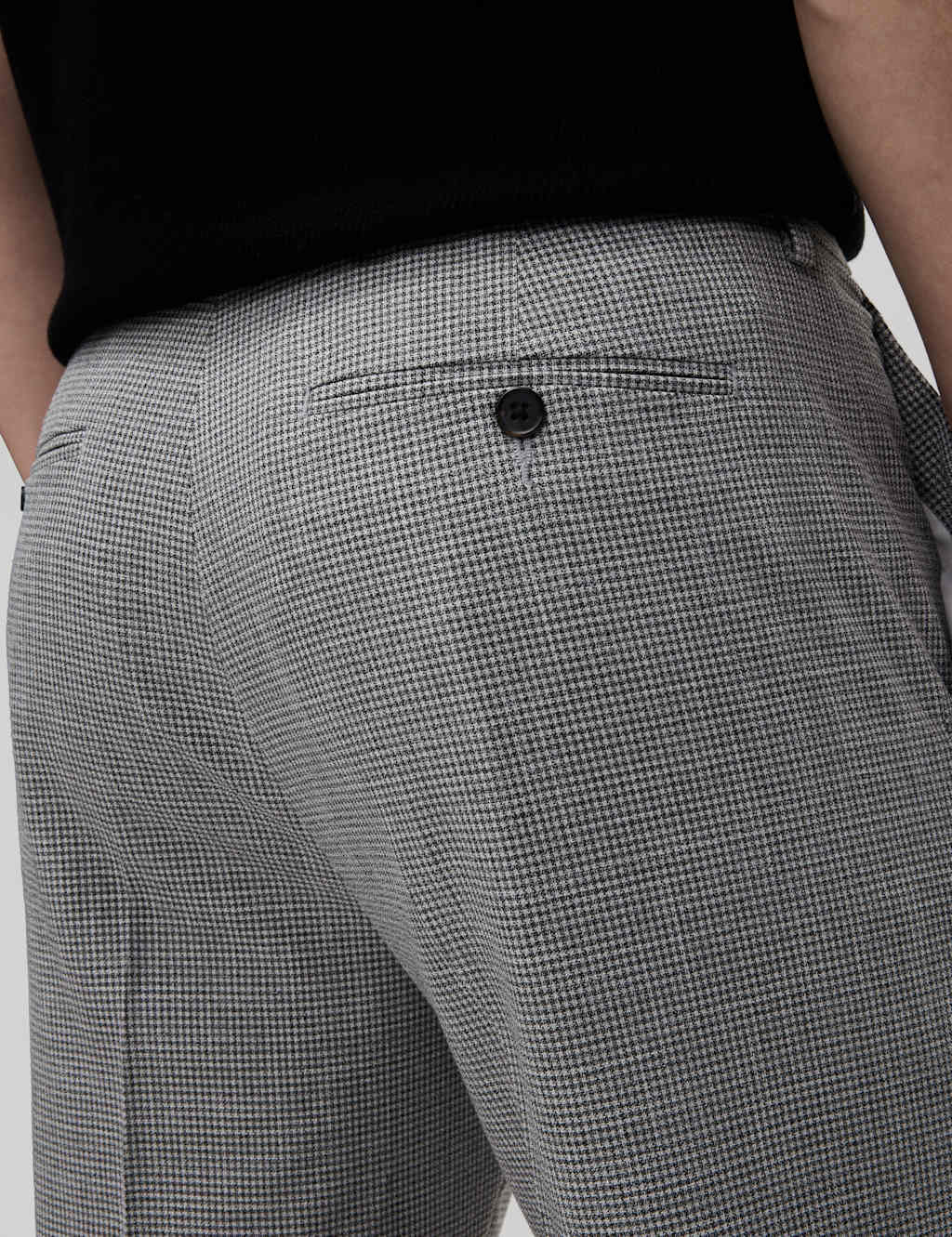Tailored Fit Puppytooth Flat Front Trousers 4 of 7