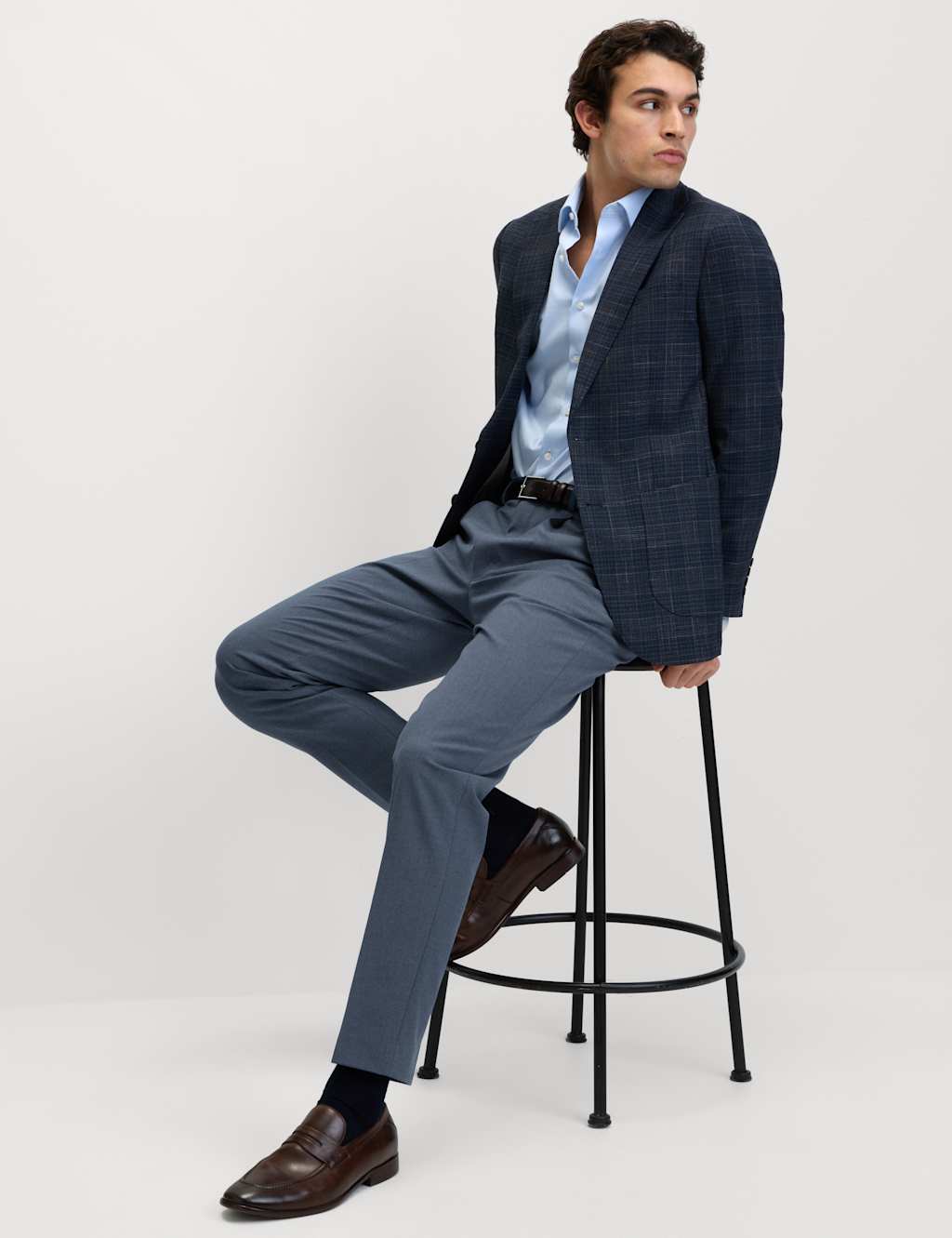 Tailored Fit Single Pleat Smart Trousers 5 of 7