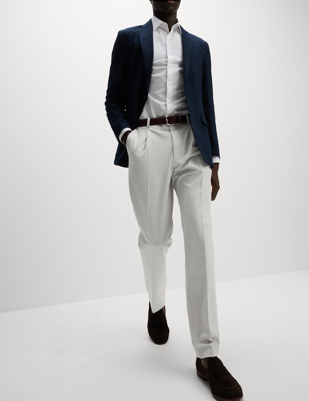 Tailored Fit Single Pleat Smart Trousers 5 of 5