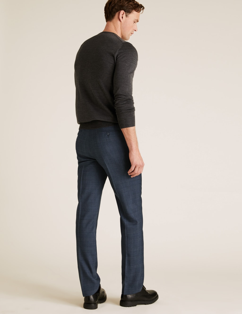Regular Fit Wool Checked Trousers 5 of 6