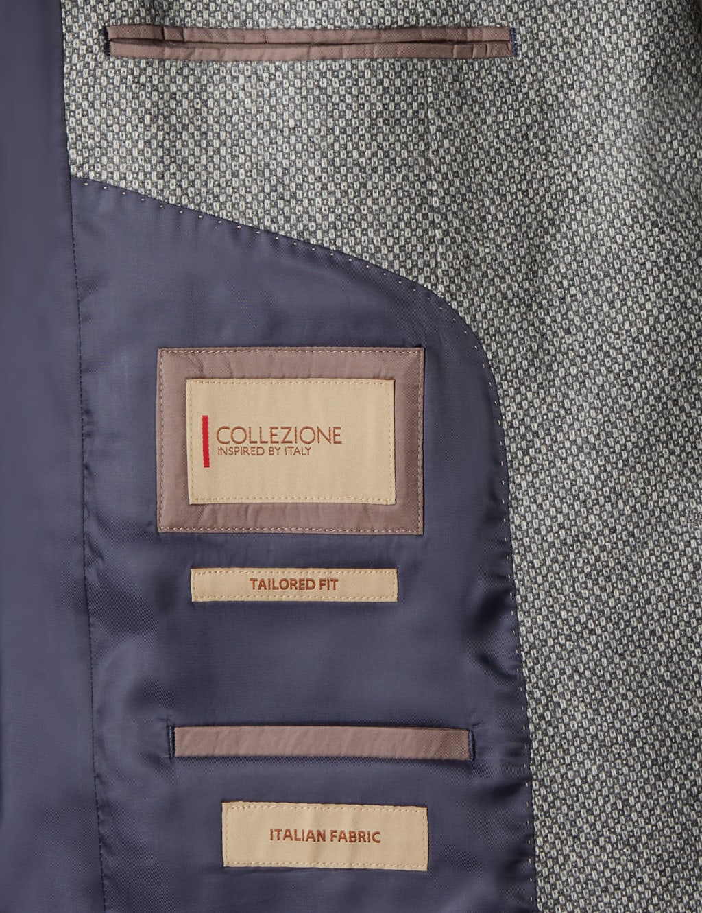 Wool Blend Tailored Fit Two Tone 2 Button Jacket 6 of 6