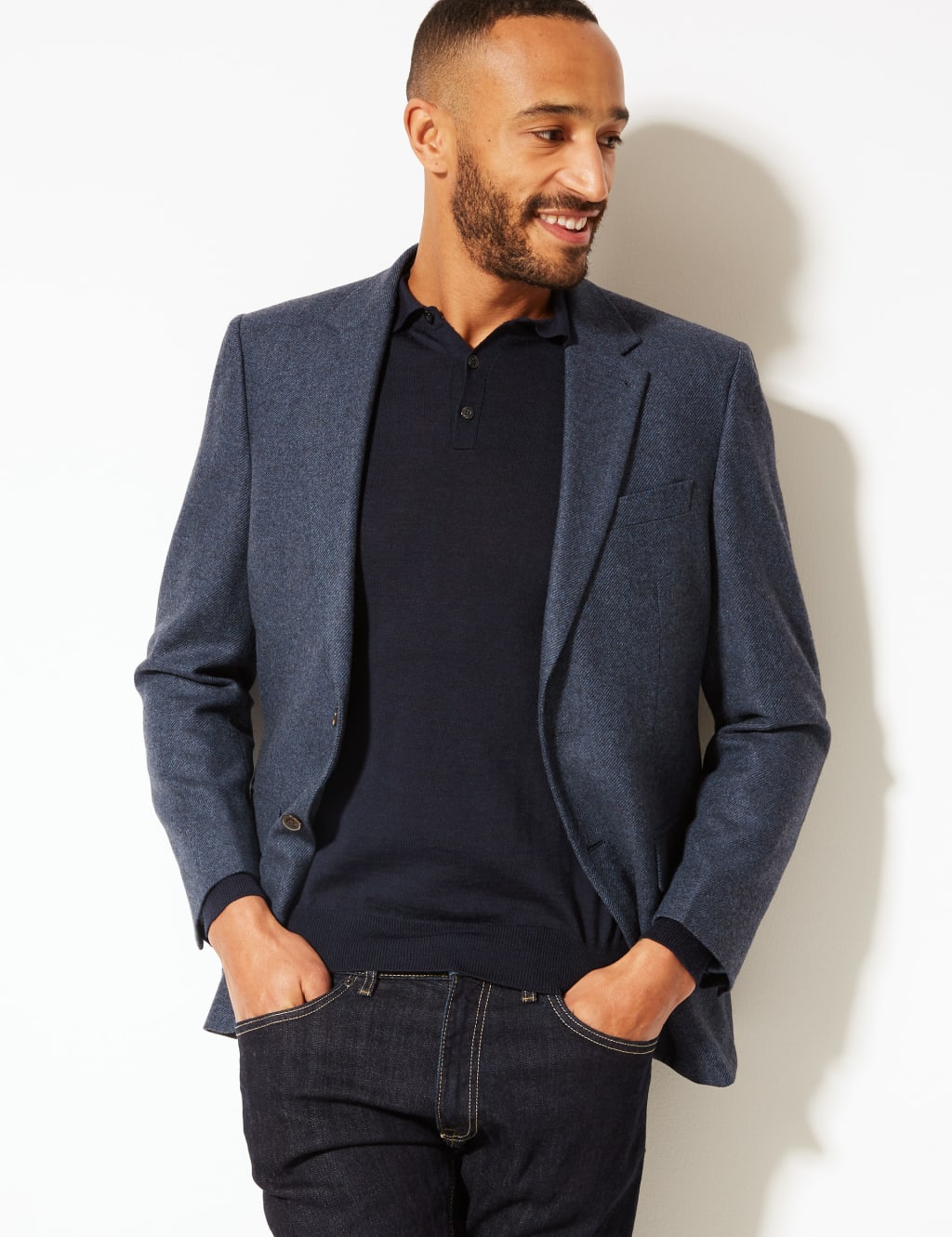 Pure Lambswool Textured Regular Fit Jacket 3 of 7