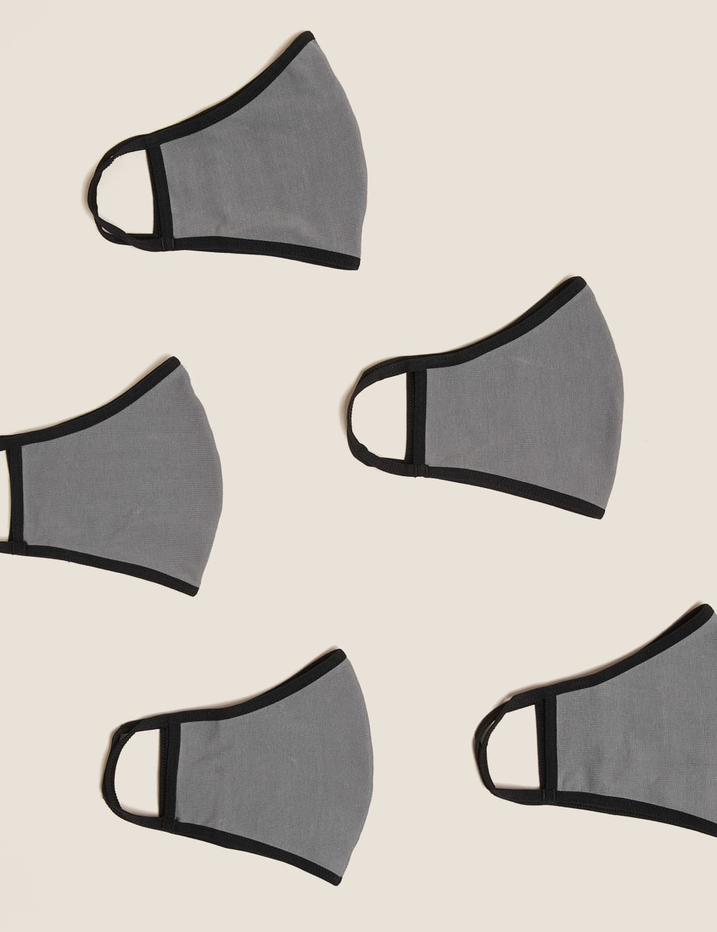 5 Pack Reusable Jersey 3-Ply Face Coverings 5 of 7