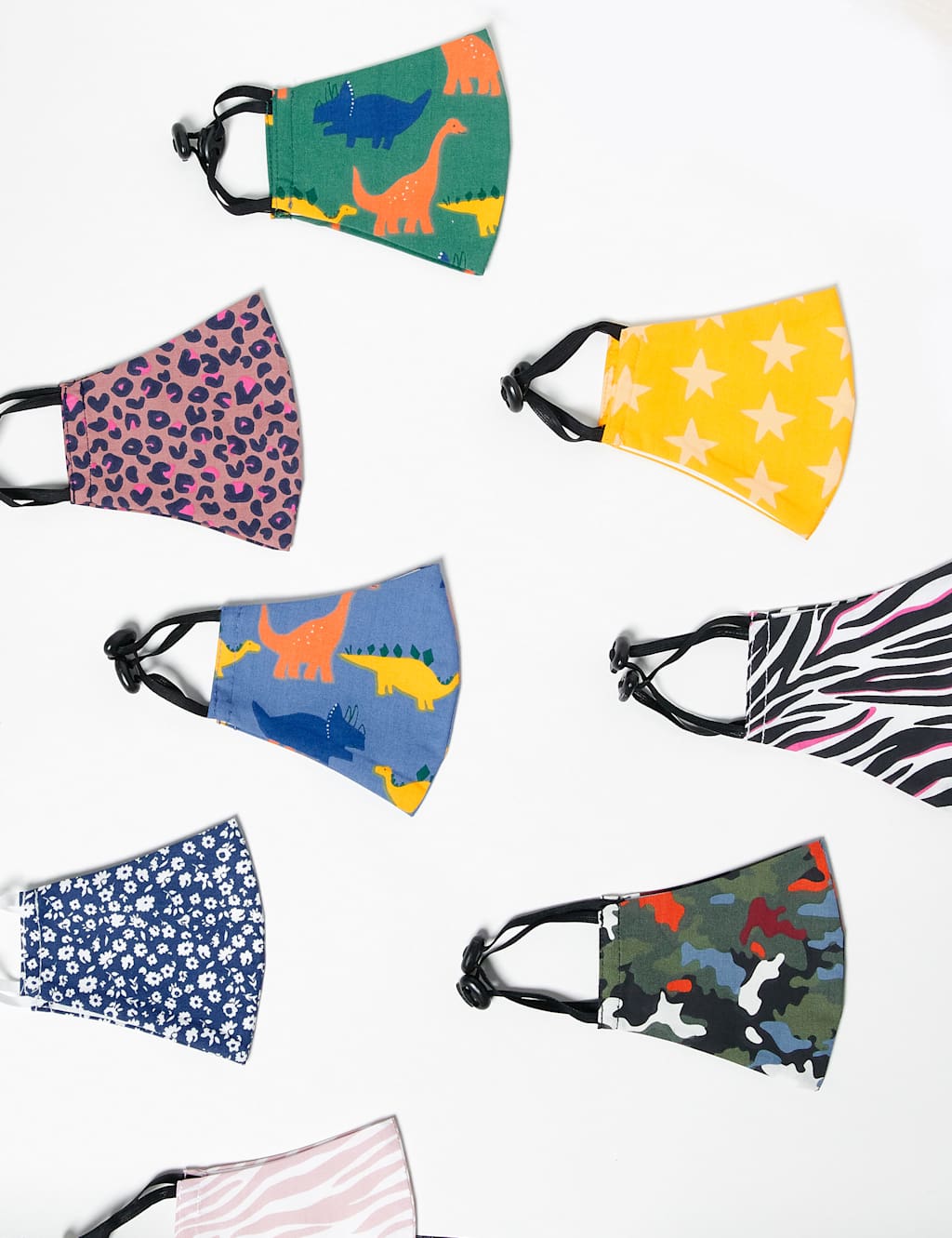 5 Pack Reusable & Adjustable Kids' Face Coverings 5 of 7