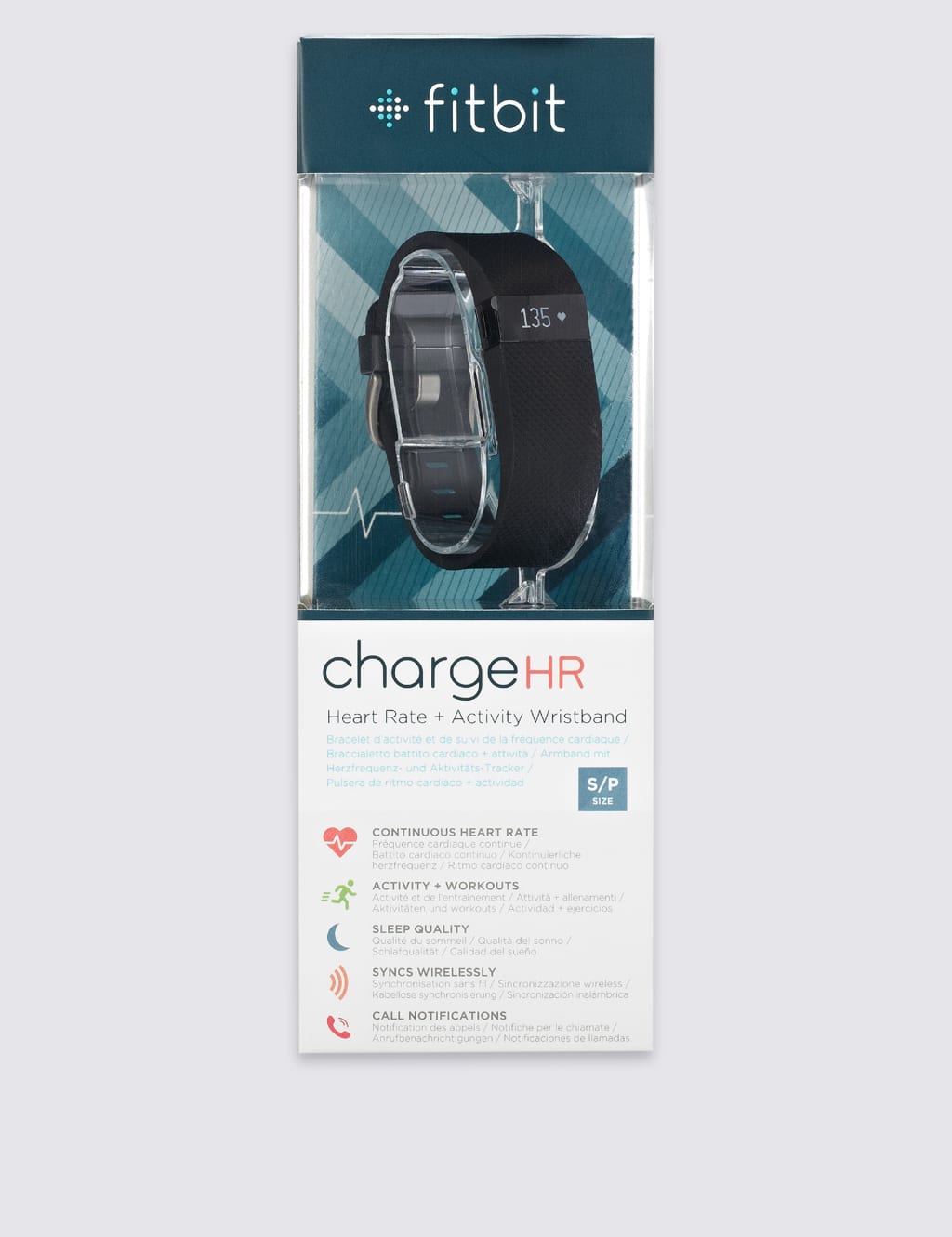 Fitbit Charge HR Wireless Heart Rate Activity Wristband Small Fitbit M S