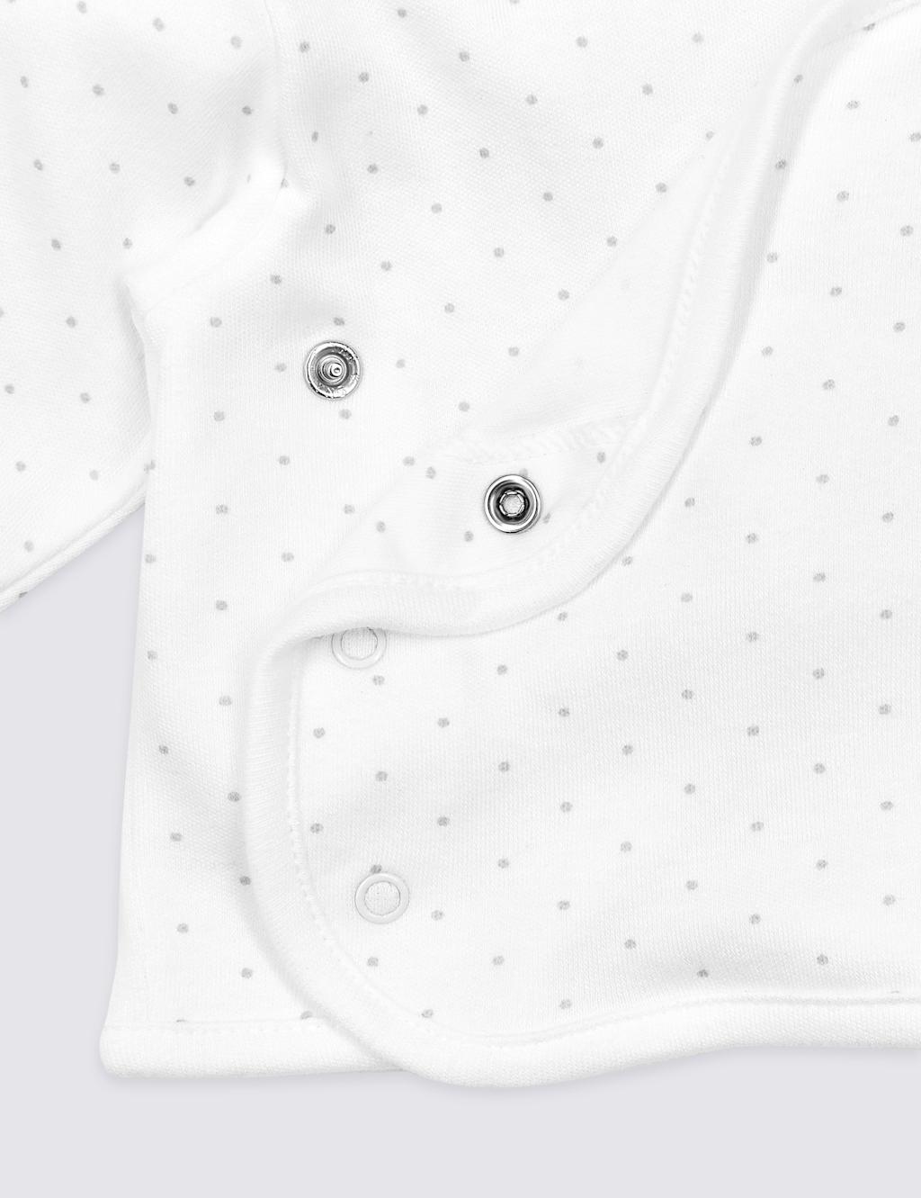 Organic Cotton Spotted Jersey Cover-Up Top 3 of 3