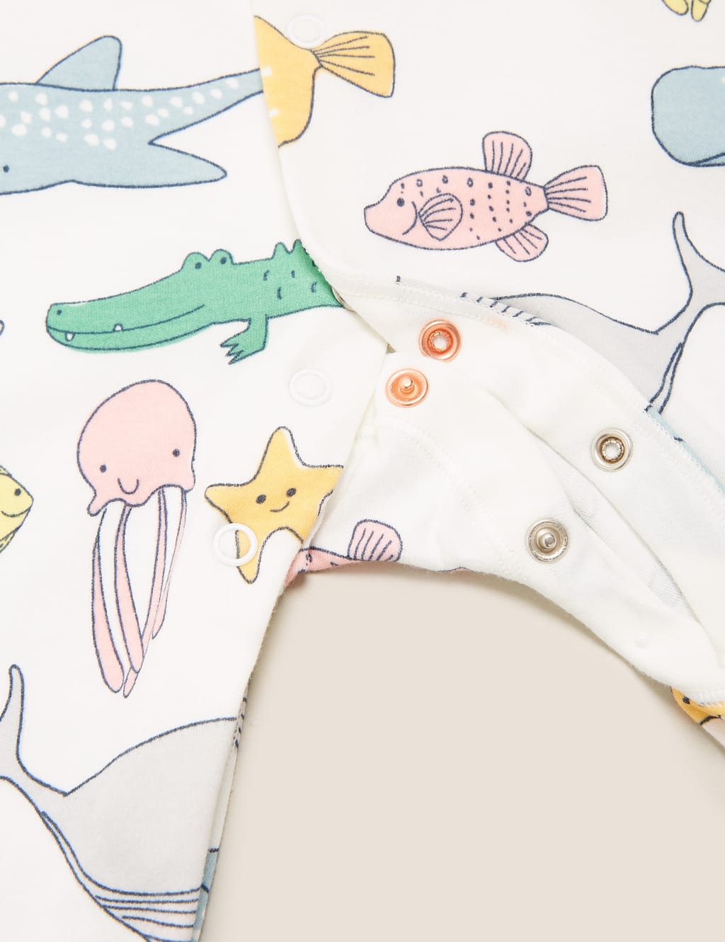 3pk Organic Cotton Animal Sleepsuits (7lbs - 3 Yrs) 6 of 8