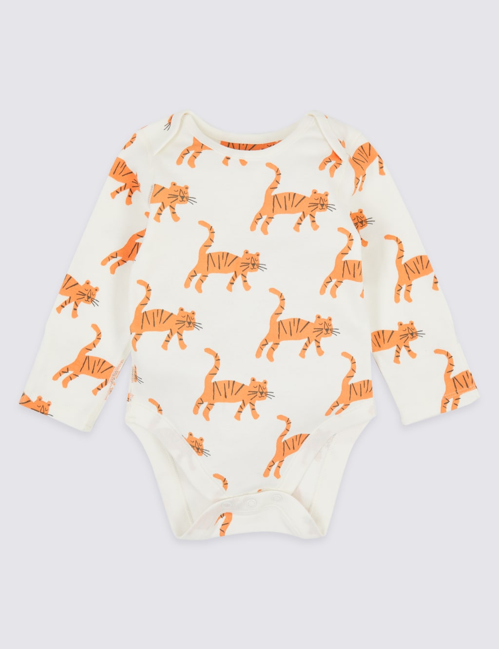 5 Pack Organic Cotton Tiger Bodysuits 3 of 9