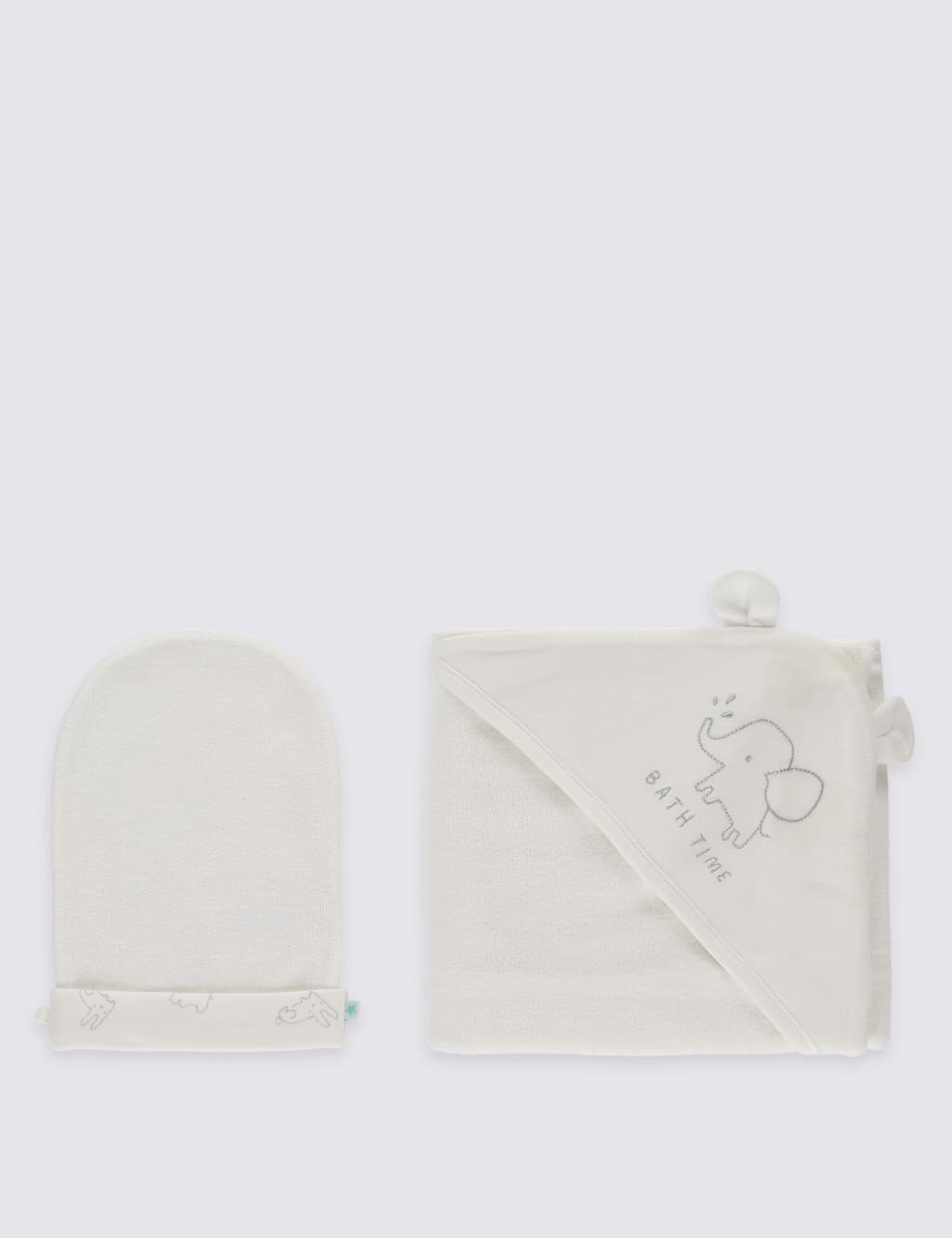 Hooded Baby Towel & Mittens Set 1 of 6