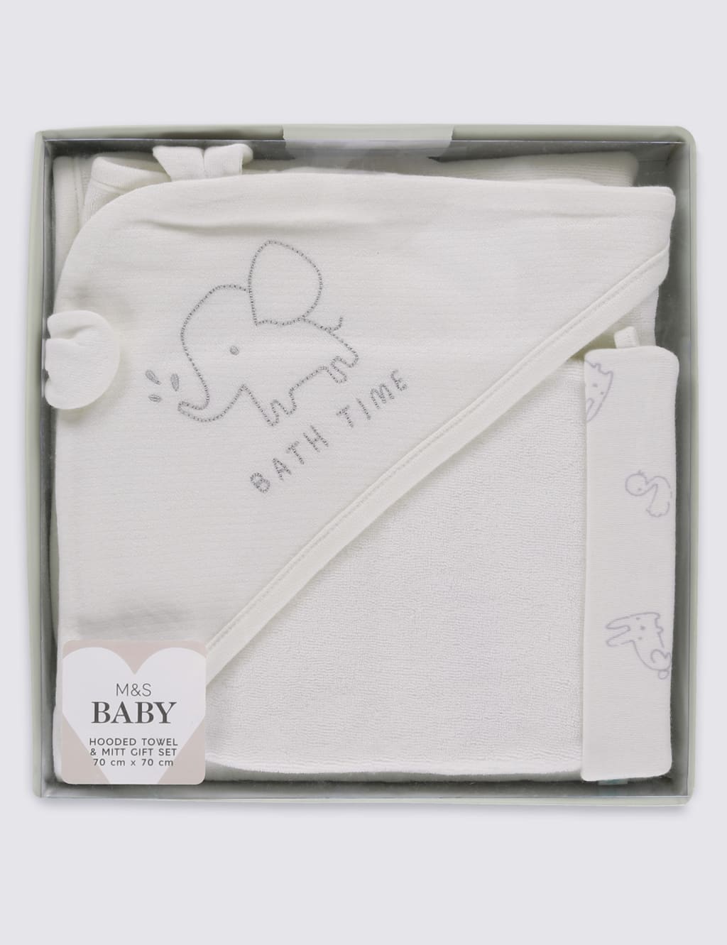 Hooded Baby Towel & Mittens Set 4 of 6