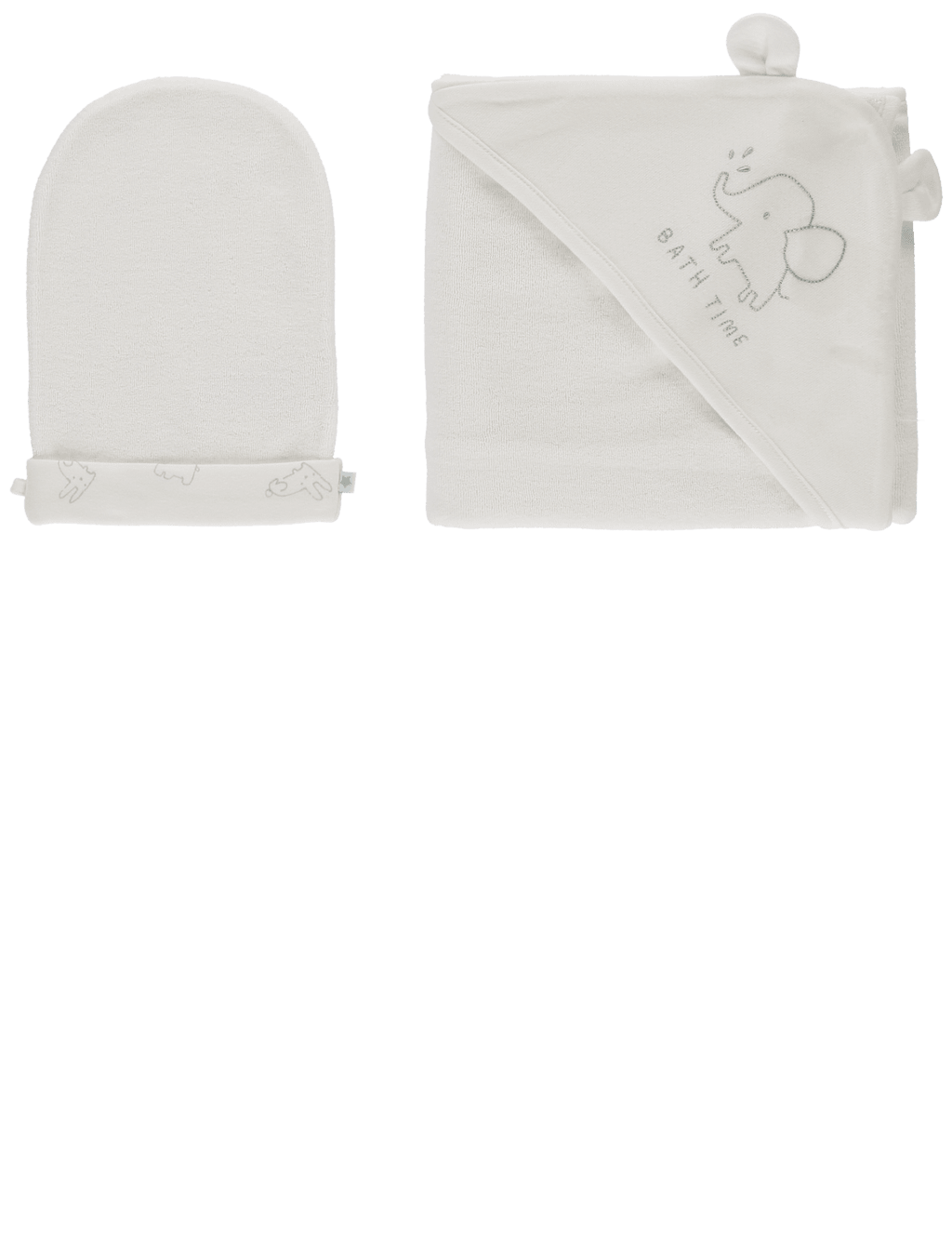 Hooded Baby Towel & Mittens Set 5 of 6