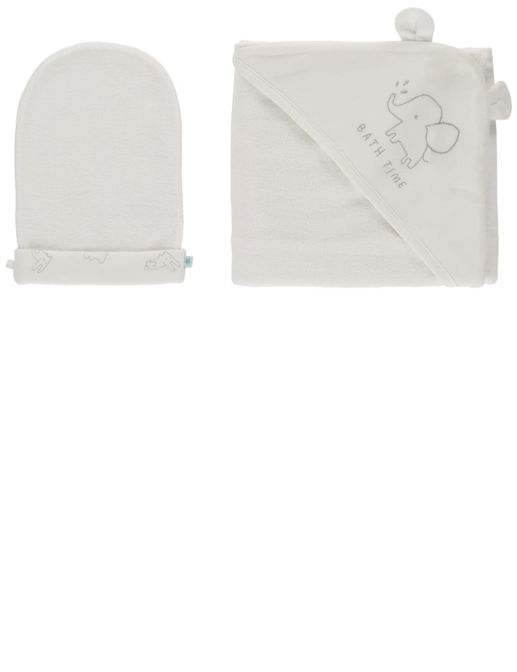 Hooded Baby Towel & Mittens Set 6 of 6