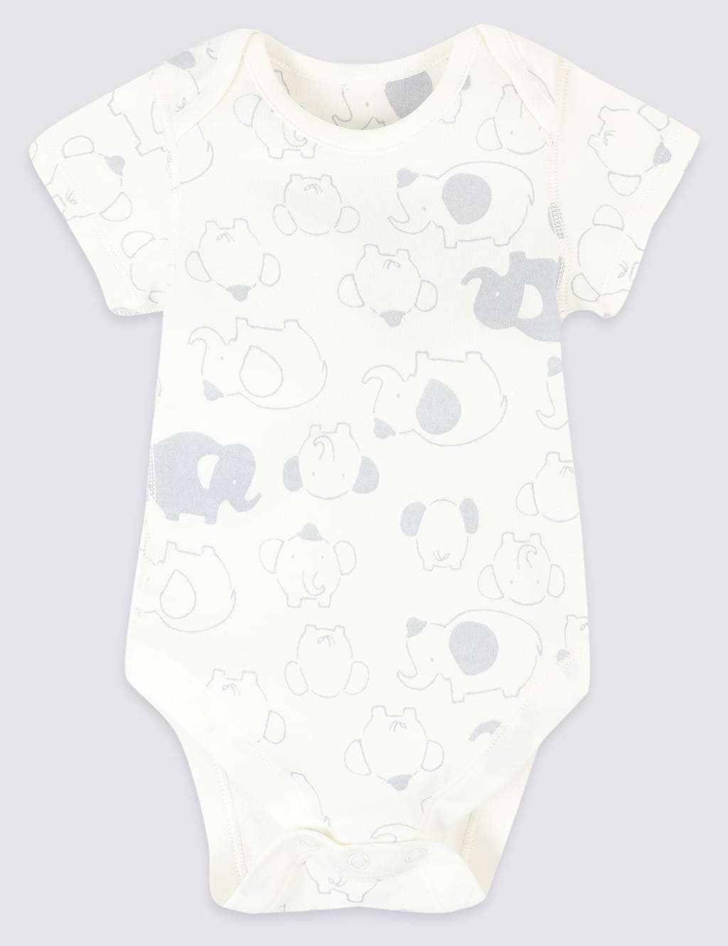 7 Pack Organic Pure Cotton Animal Bodysuits 2 of 8