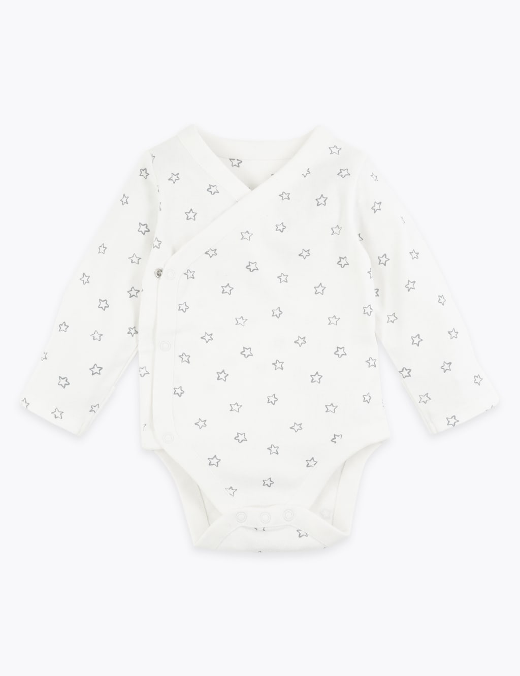 3 Pack Cotton Wrapover Bodysuits (6½lbs-12 Mths) 2 of 7