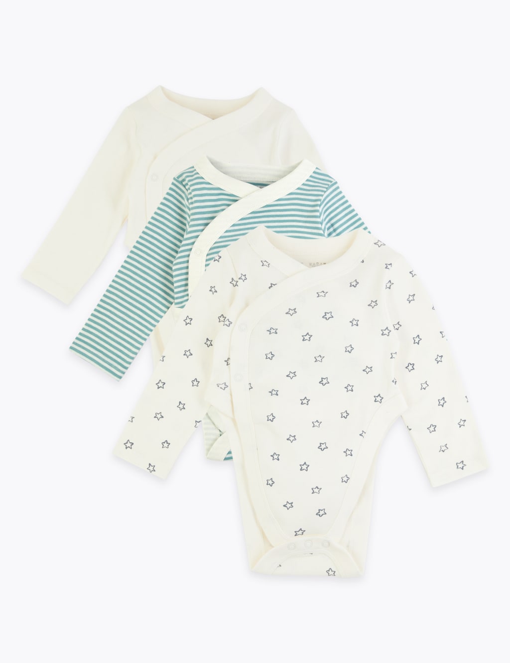 Hip Dysplasia 3 Pack Pure Cotton Bodysuits (7lbs-12 Mths) 1 of 6