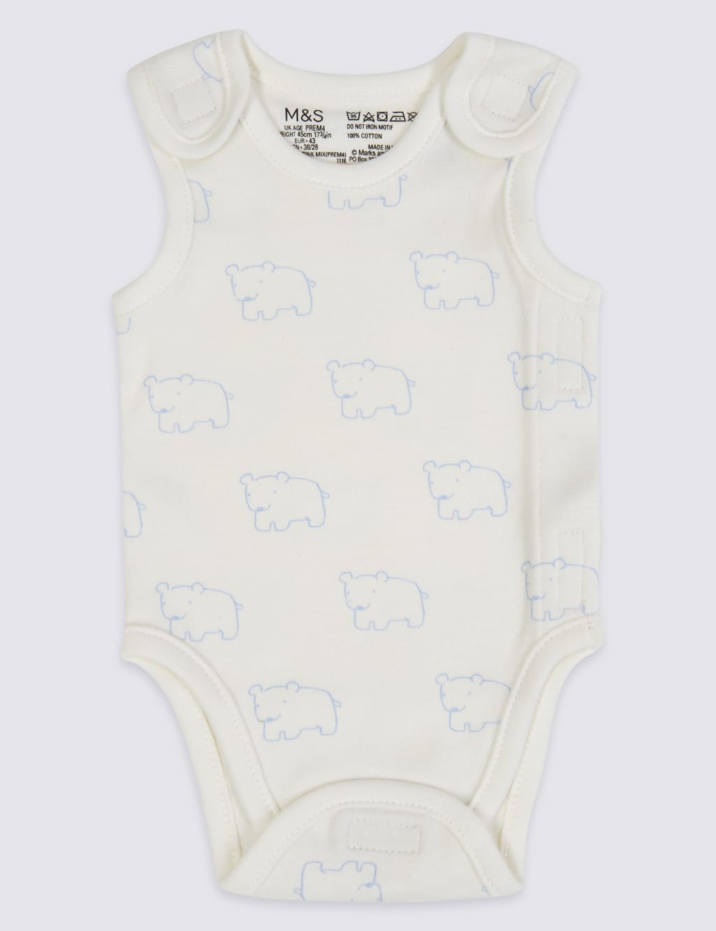 Adaptive 3 Pack Pure Cotton Premature Bodysuits (3lbs-4lbs) 3 of 7