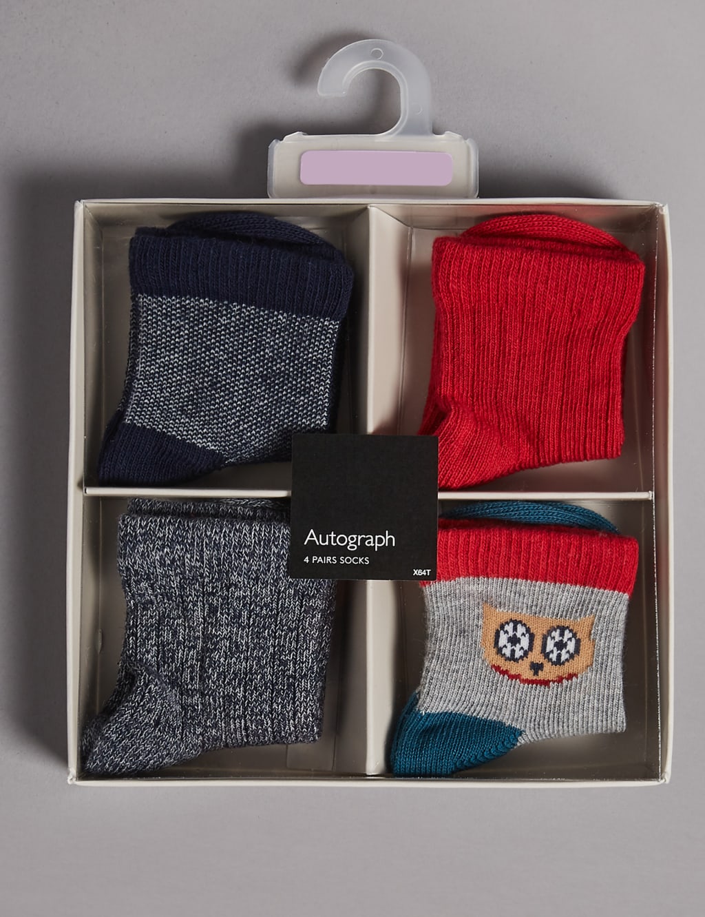 4 Pairs of Cotton Rich Socks (0-24 Months) 3 of 3