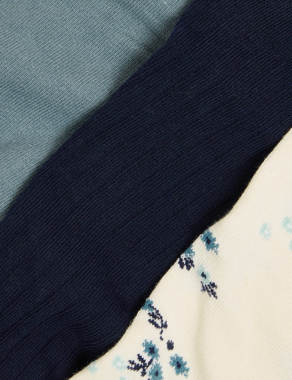3pk Cotton Jacquard Ribbed Baby Tights (0-2 Yrs) 3 of 3
