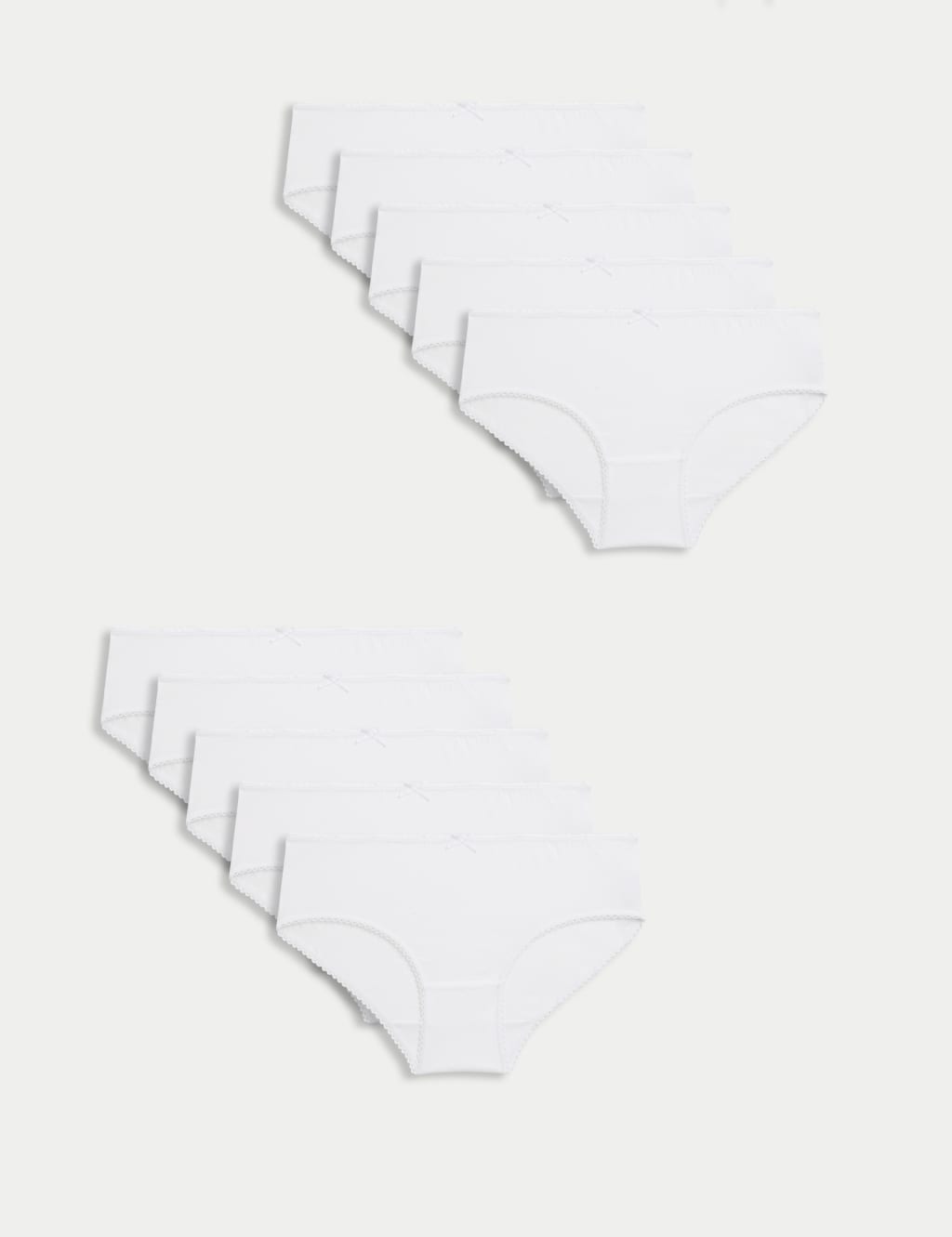 10pk Cotton with Stretch Knickers (2-14 Yrs) 2 of 3